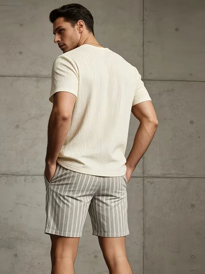 Shorts à rayures verticales