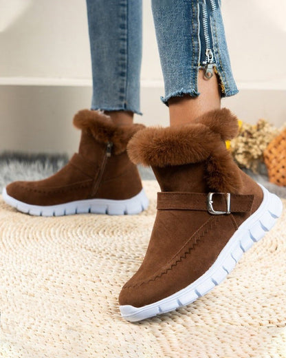 Bottes de neige chaudes unies