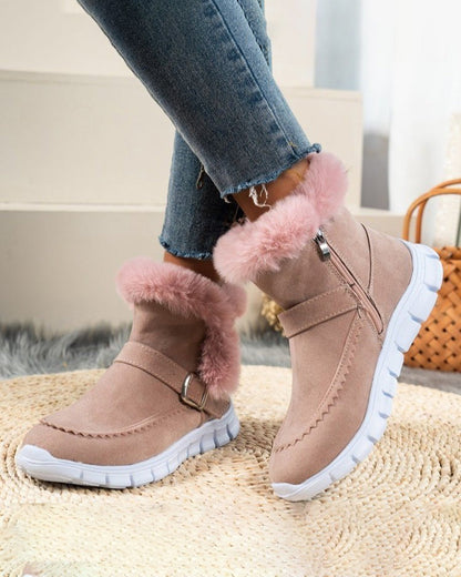 Bottes de neige chaudes unies