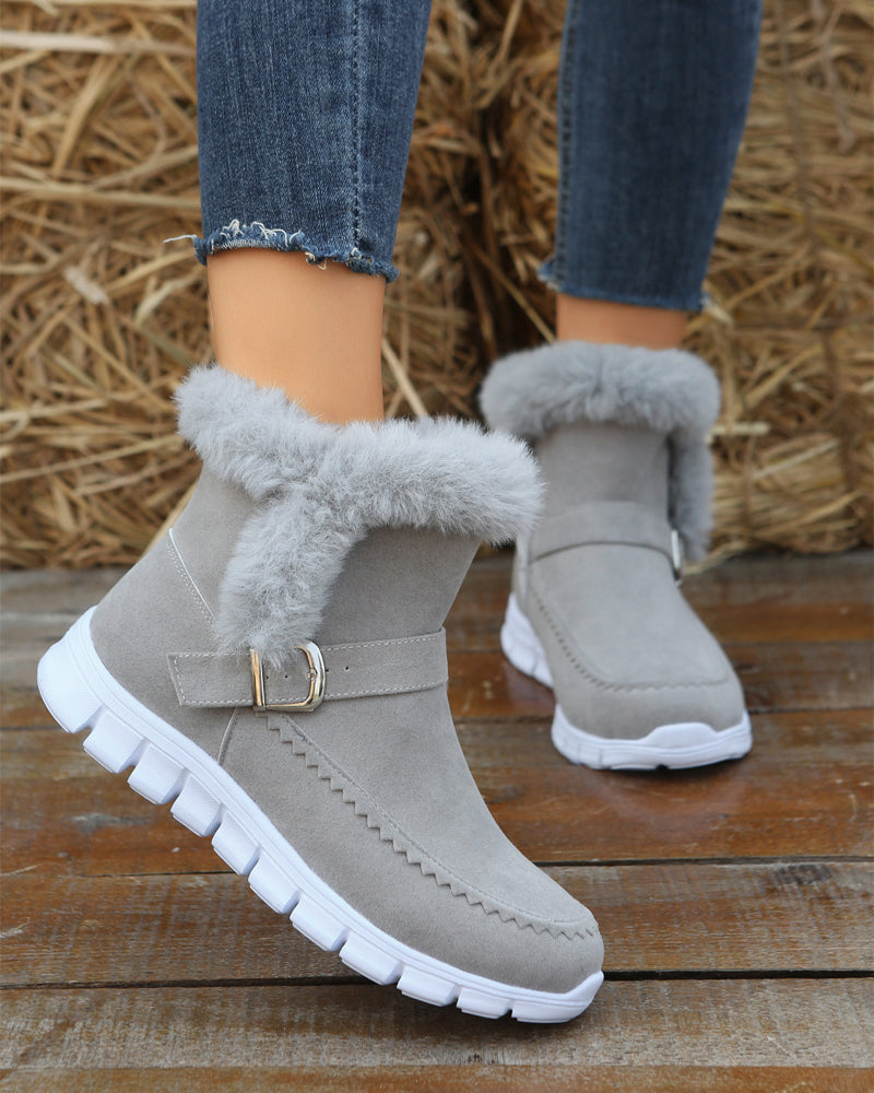 Bottes de neige chaudes unies