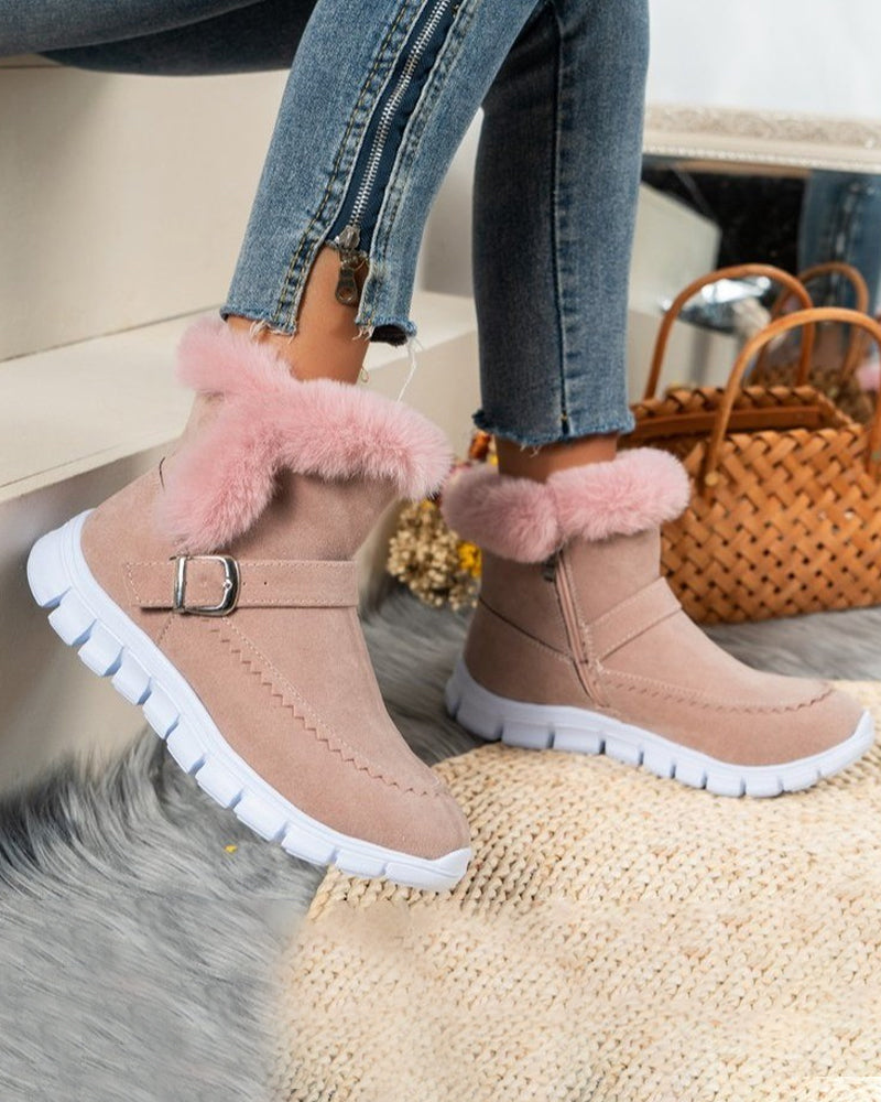 Bottes de neige chaudes unies