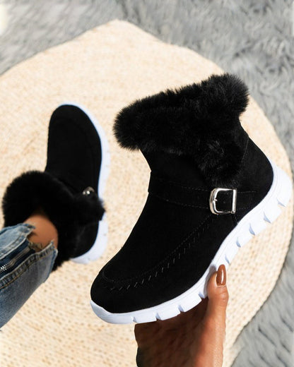 Bottes de neige chaudes unies