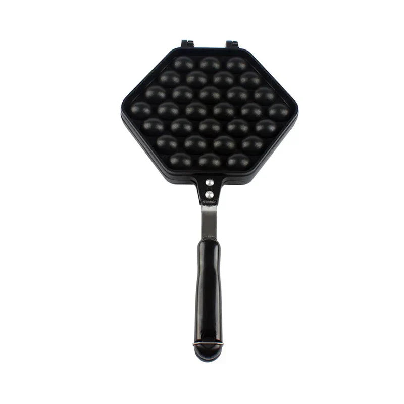 Egg Bubble Cake Pan - Cast Aluminium - Non-Stick Coating - Perfect for Crispy Waffles