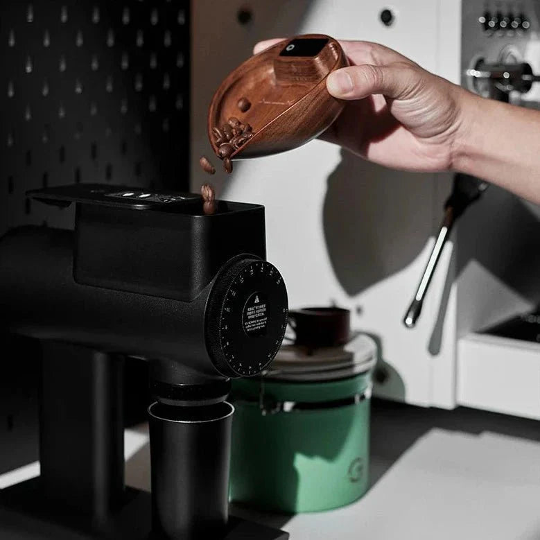 Bilancia elettronica da caffè in legno - Precisa - Resistente - Elegante design a foglia