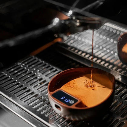Bilancia elettronica da caffè in legno - Precisa - Resistente - Elegante design a foglia