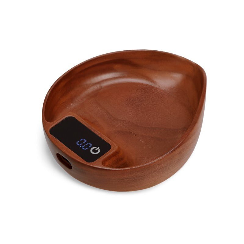 Bilancia elettronica da caffè in legno - Precisa - Resistente - Elegante design a foglia