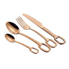 Set di posate Elegance Ringlet - Acciaio inossidabile 18/10 - Elegante manico ad anello