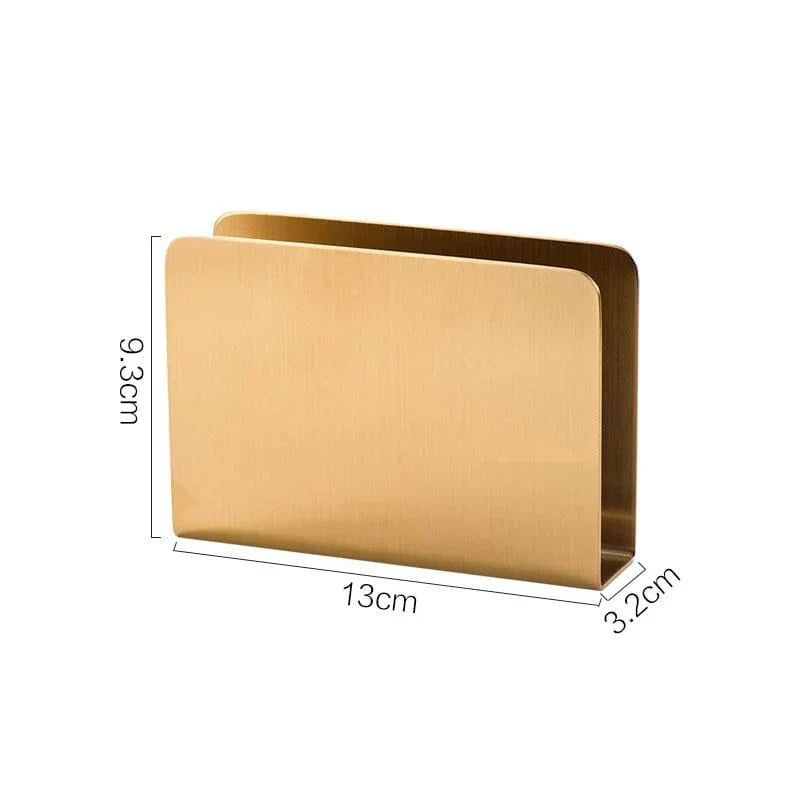 Elegant Gold Stainless Steel Napkin Holder - Stylish - Durable - Functional