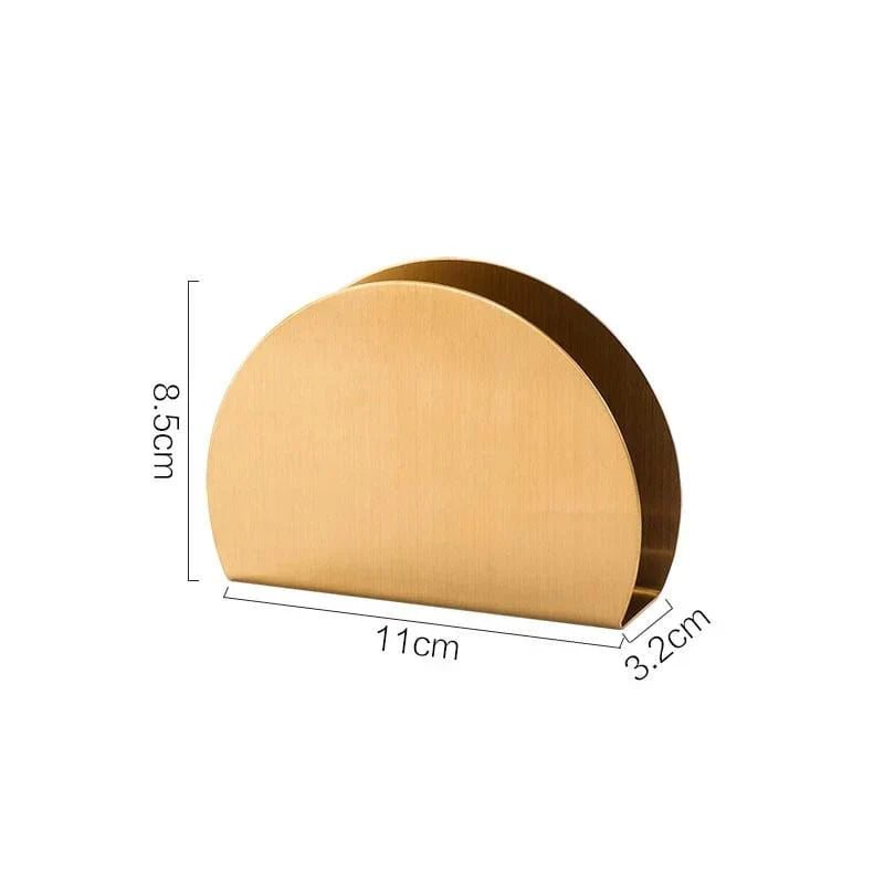 Elegant Gold Stainless Steel Napkin Holder - Stylish - Durable - Functional