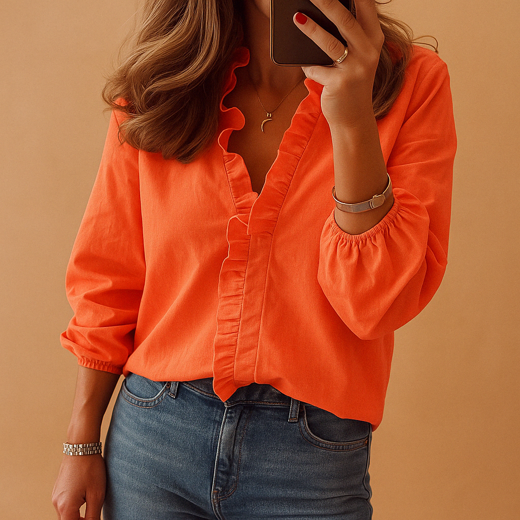 Women's Ruffled Blouse – Casual & Chic