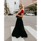 Ladies Elegant Maxi Skirt with Pleated Structure and Elastic Waist