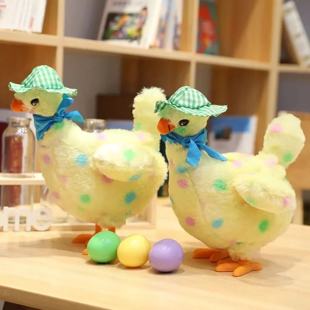 Pollo di peluche elettrico impazzito