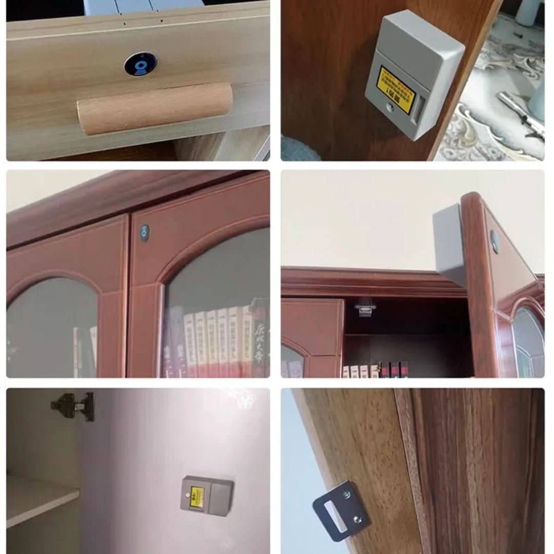 Cerradura electrónica - armario de madera con cajones