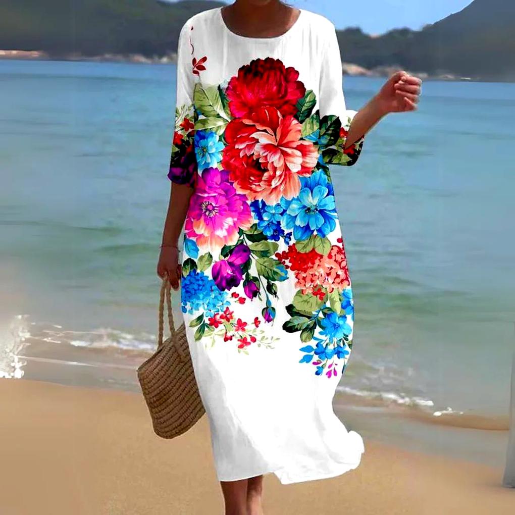 Flowing and Lightweight Elegant Midi Dress for Women