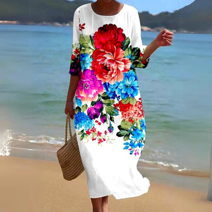 Flowing and Lightweight Elegant Midi Dress for Women