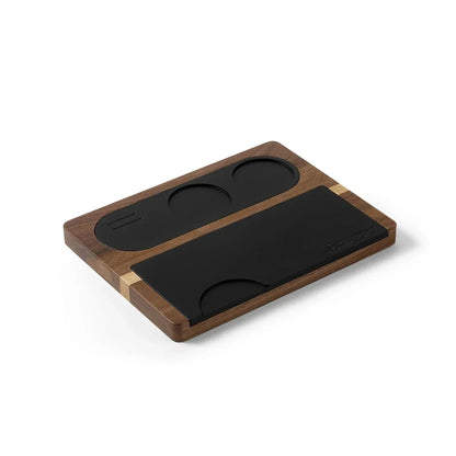 Stație de presare pentru espresso - Bază din lemn cu suport din silicon