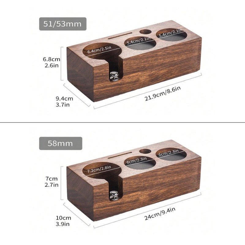 Espresso Tamper Station - Wooden Portafilter Holder - Perfect Pressure - Stylish Design
