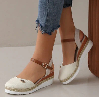 Lightweight Platform Wedge Sandals with Hemp Rope