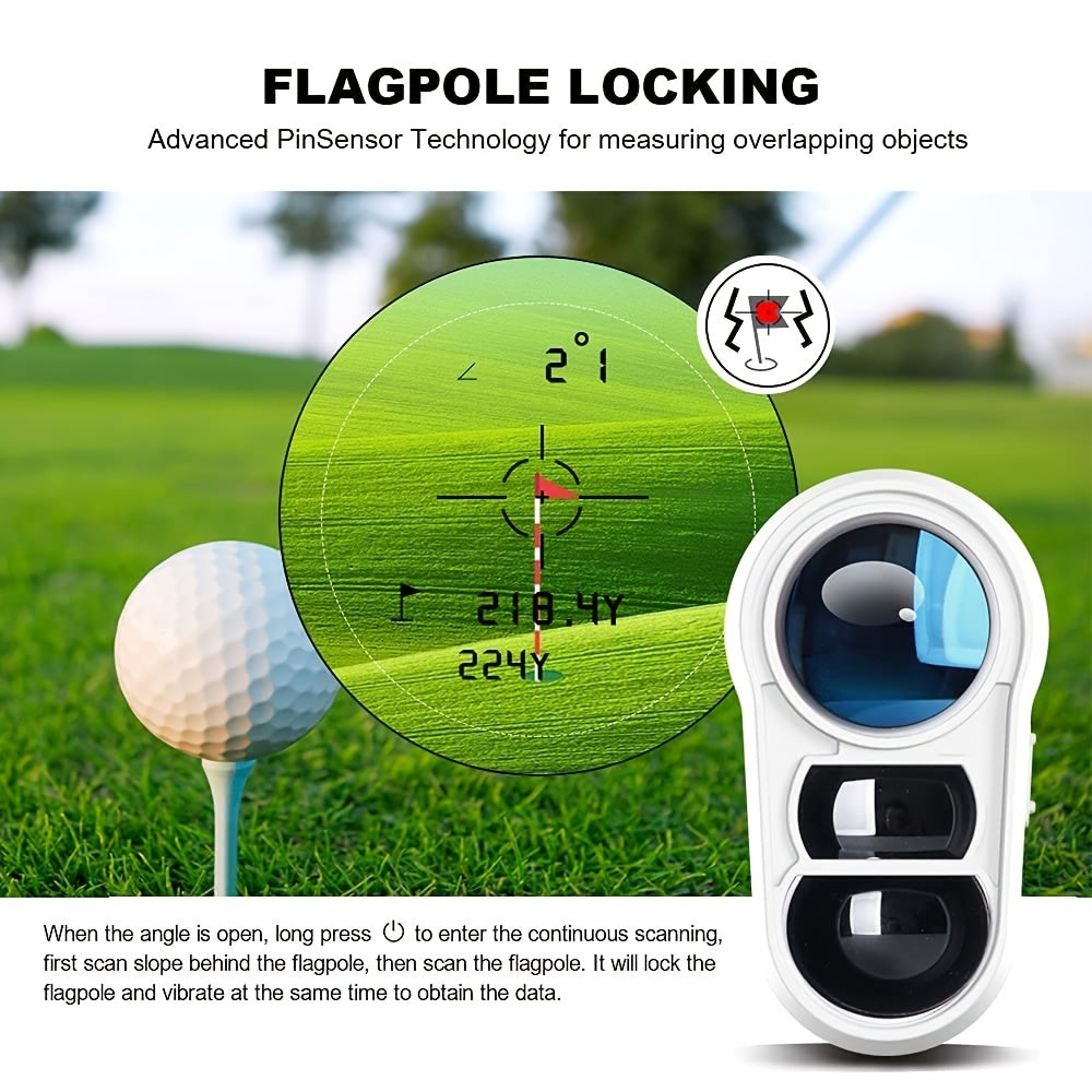 Telemetro da golf avanzato - Misurazioni precise con compensazione della pendenza e feedback tramite vibrazione