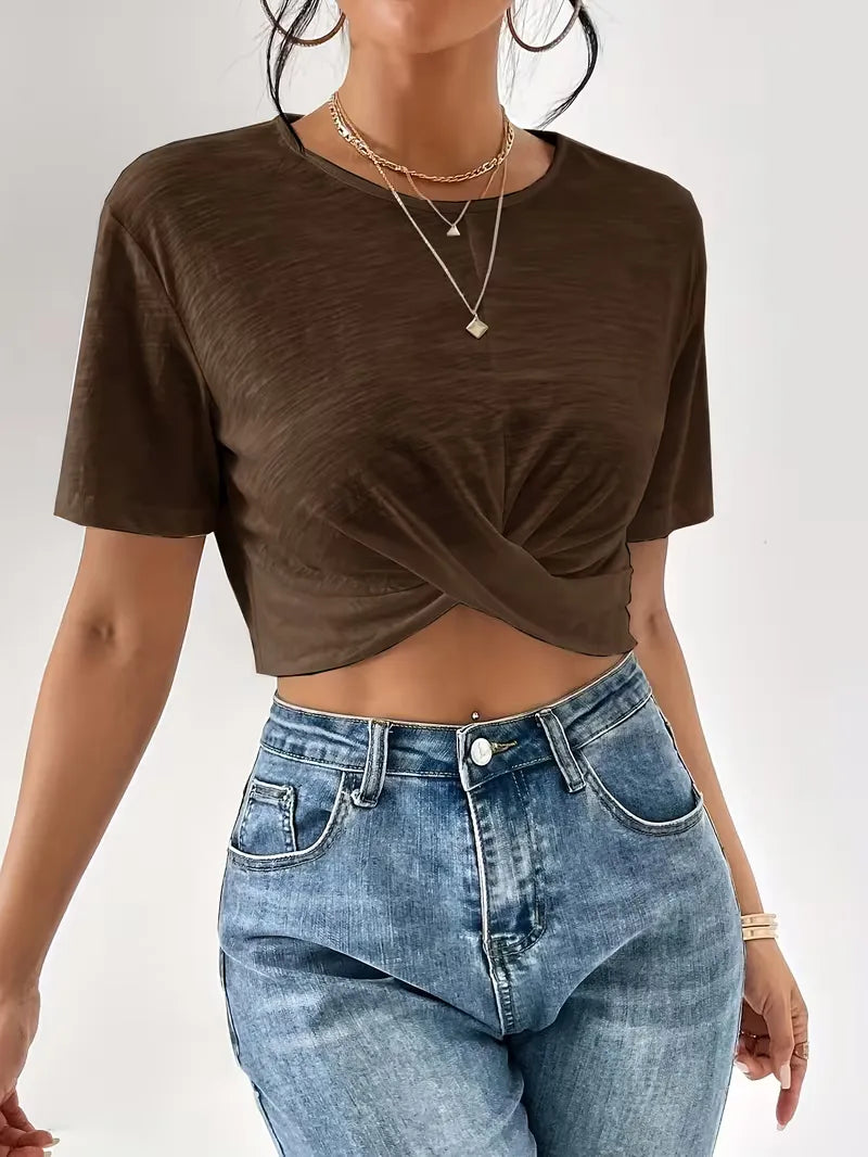 T-shirt avec détail torsadé
