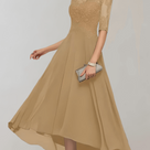 Maxikleid mit Spitzenärmeln – für Hochzeitsgäste