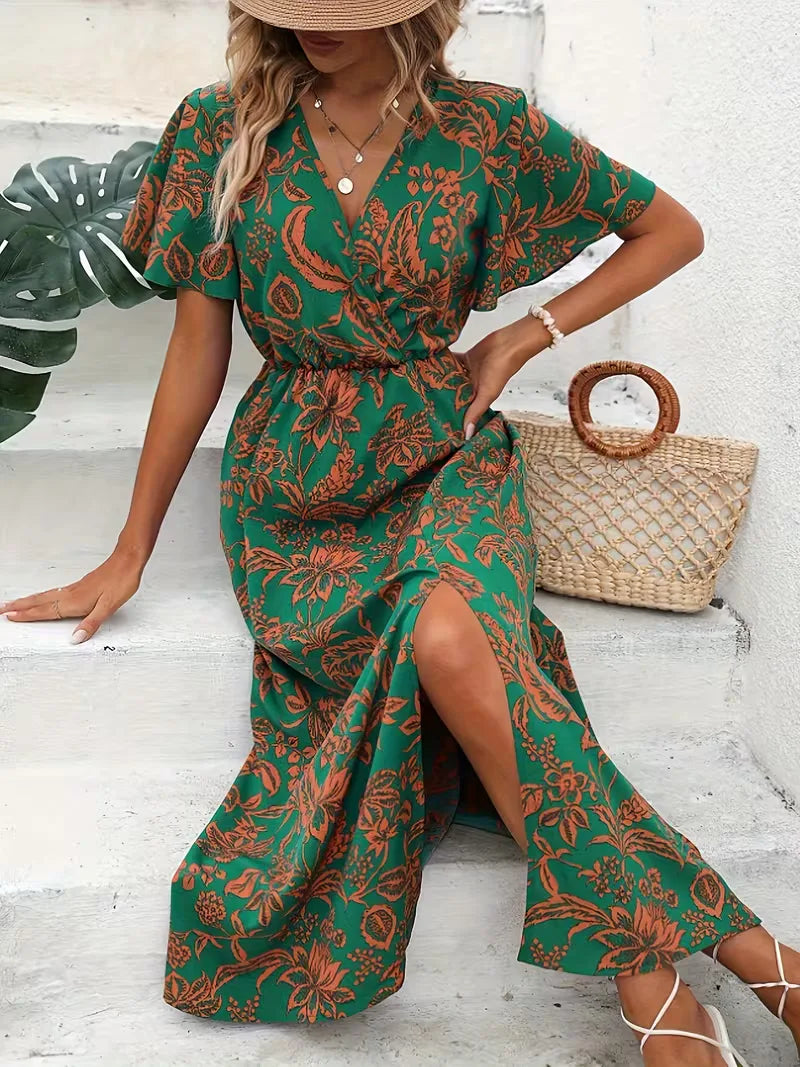 Robe portefeuille à imprimé floral
