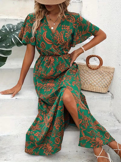 Robe portefeuille à imprimé floral