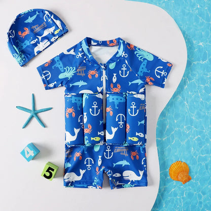 Traje de baño evolutivo para niños con flotabilidad ajustable - aprendizaje seguro de la natación y protección UV