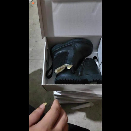 Botas modernas, suaves y cálidas, con forro de felpa y cremallera para niños - Jeo