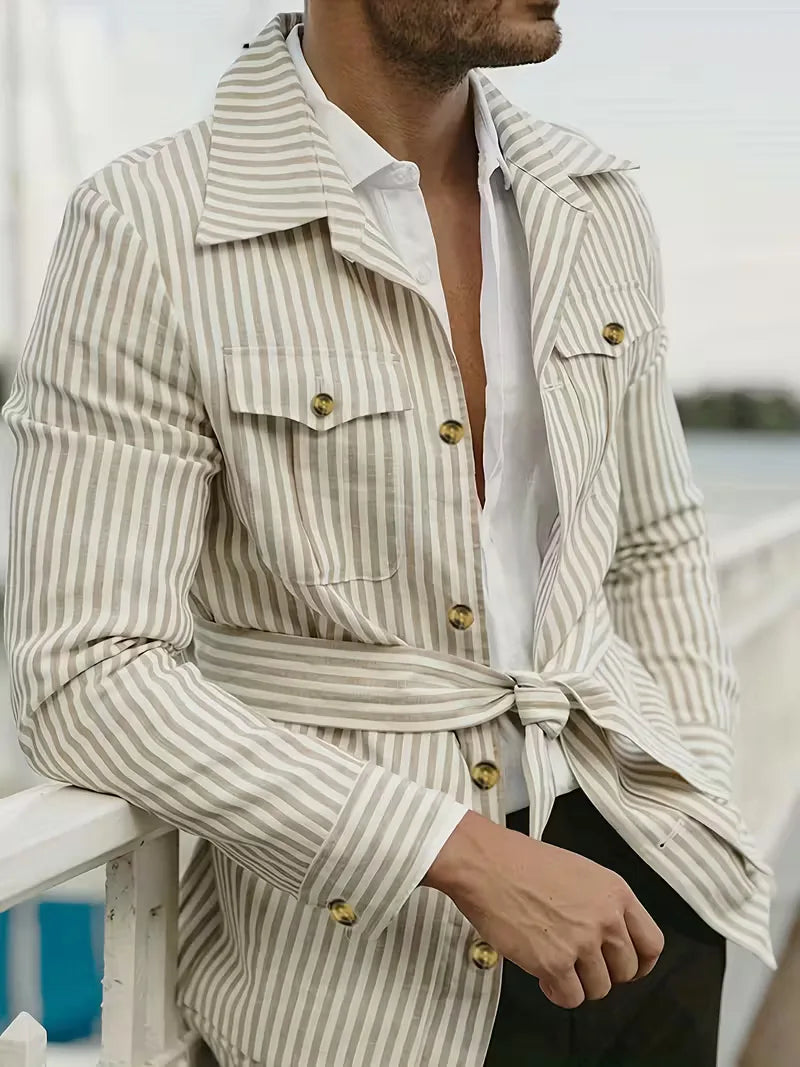 Chemise décontractée rayée