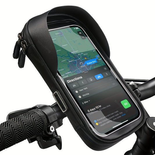 Waterproof Bicycle and Motorbike Phone Holder – Handlebar Bag with 360° Rotation Option