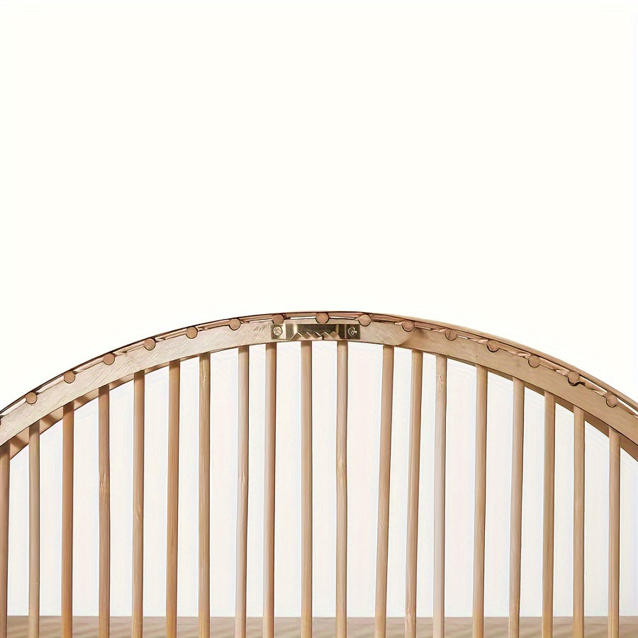 Estante de pared de bambú hecho a mano - Diseño redondo único para guardar cosas con estilo