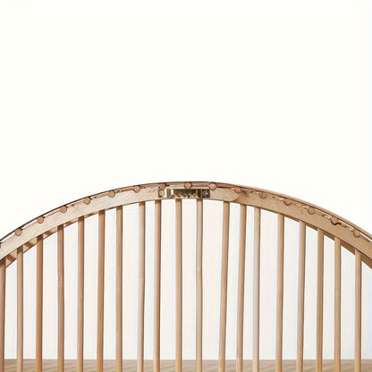 Estante de pared de bambú hecho a mano - Diseño redondo único para guardar cosas con estilo