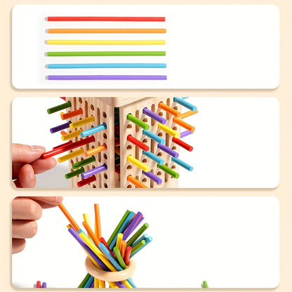 Gioco con bastoncini di legno - divertente ed educativo per bambini
