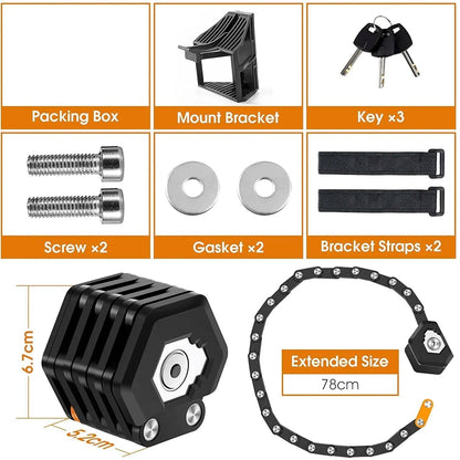 Folding and Compact Bicycle Lock