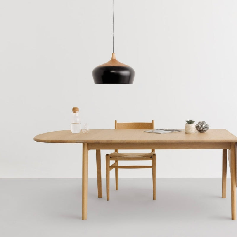 Scandinavian Wooden Pendant Light with LED Support