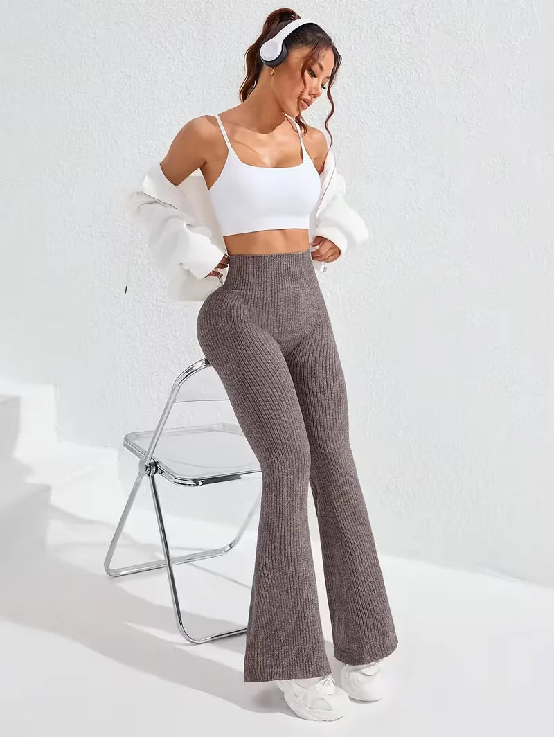 High-Waisted Flared Leggings