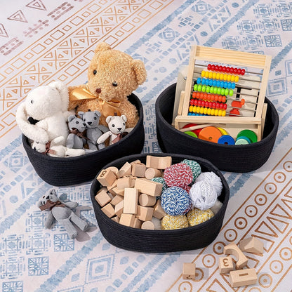 Modern Woven Storage Basket for Wardrobe and Desk – Compact and Stylish Design