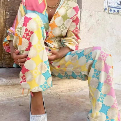 Colourful Ladies' Clothing Set for Summer