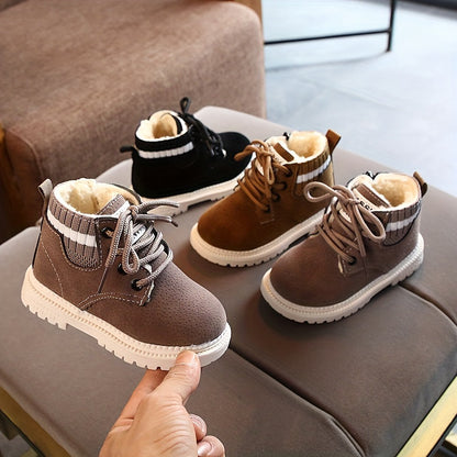 Outdoor ankle boots for boys with fleece lining - Rosso