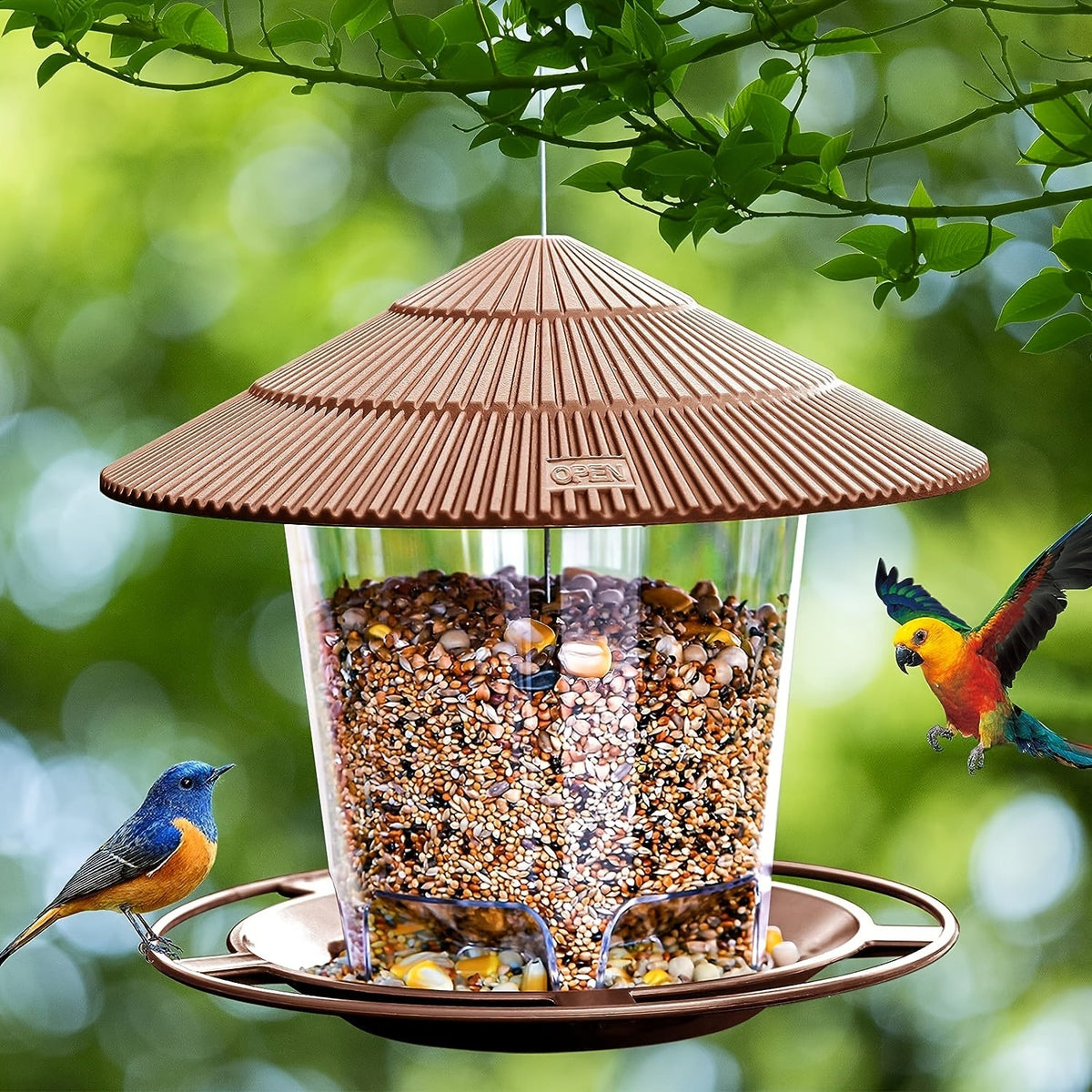 Mushroom-Shaped Bird Feeder Station – Handy and Decorative for Gardens and Outdoor Spaces