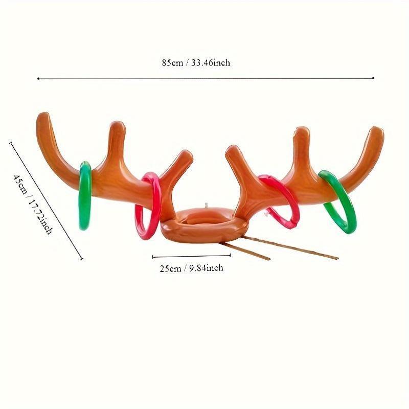 Inflatable Reindeer Antler Ring Toss Game - Fun Christmas and Party Game
