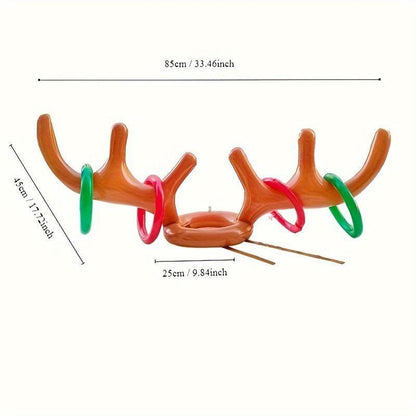 Inflatable Reindeer Antler Ring Toss Game - Fun Christmas and Party Game