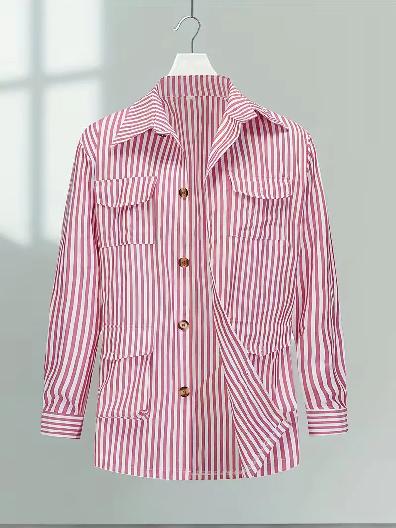 Chemise décontractée rayée
