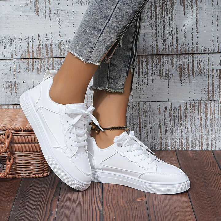 White Ladies' Sneakers - Comfortable and Stylish