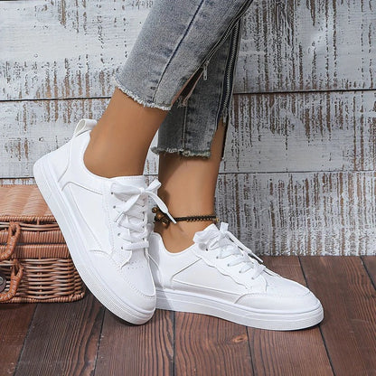 White Ladies' Sneakers - Comfortable and Stylish