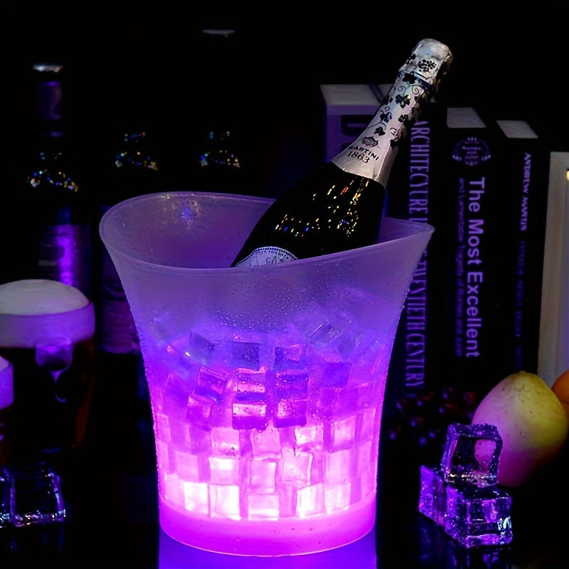 Secchiello per il ghiaccio illuminato con LED da 5L – Perfetto per champagne e birra