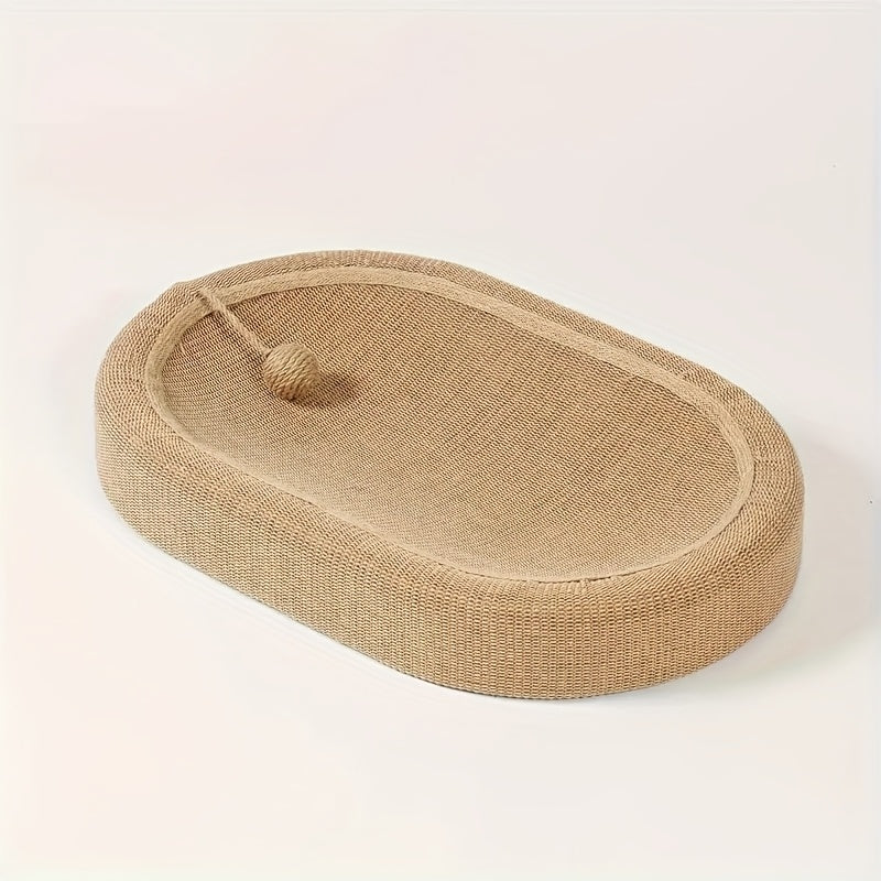 Oval Sisal Scratching and Relaxation Board for Cats – Durable and Comfortable Design
