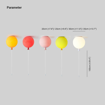 Plafoniera LED giocosa con design a palloncino