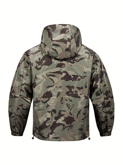 Chaqueta para hombre con estampado de camuflaje y capucha – Informal y cómoda